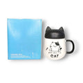 Caneca de Cerâmica com Tampa Gatinho Frases 530ML Café Chá Leite Presente Amiga Mãe Personalizada