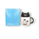 Caneca de Cerâmica com Tampa Gatinho Frases 530ML Café Chá Leite Presente Amiga Mãe Personalizada