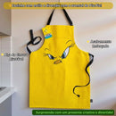 Avental Piu Piu Frajola Zangado Looney Tunes Warner Bros Cor Amarelo