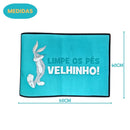 Tapete Capacho Looney Tunes Pernalonga Frase Limpe os Pés Velhinho Divertido Seguro Antiderrapante