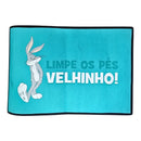 Tapete Capacho Looney Tunes Pernalonga Frase Limpe os Pés Velhinho Divertido Seguro Antiderrapante