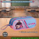 Estojo Duplo Luluca Youtuber Juvenil Escolar Feminino 50 Pens Organizador Espaçoso Volta As Aulas Fofinho Estiloso