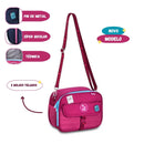Kit Mochila De Costas e Lancheira Térmica Luluca Rosa Youtuber Juvenil Escolar Feminino Volta As Aulas