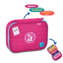 Kit Mochila de Costas Luluca Rosa Resistente Notebook Antifurto Escolar Feminina Megalomania