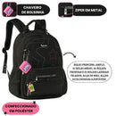 Mochila de Costas Luluca Roxa Youtuber Feminina Escolar Resistente Volta as Aulas Juvenil Passeio