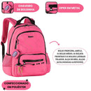 Mochila de Costas Luluca Roxa Youtuber Feminina Escolar Resistente Volta as Aulas Juvenil Passeio