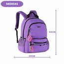 Mochila de Costas Luluca Roxa Youtuber Feminina Escolar Resistente Volta as Aulas Juvenil Passeio