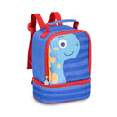 Kit Mochila de Carrinho Dinossauro Mala de Rodinhas Azul Lancheira Térmica Duas Alças Costas Meninos Masculino Infantil Megalomania