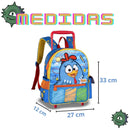 Kit Mochila de Carrinho Galinha Pintadinha Mala Bolsa Lancheira Térmica Duas Alças Infantil Escolar Clio Megalomania