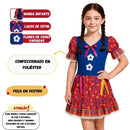 Vestido Fantasia Junina Julina Menina Feminino Infantil Manga Curta Megalomania