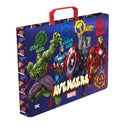 Pasta Escolar Infantil Maleta Com Alça Avengers Marvel Organização Volta as Aulas Reforçada Durável