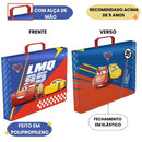 Kit Pasta Escolar Infantil Com Alça e Avental Carros Disney Volta As Aulas Resistente Arte Criativo