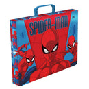 Kit Pasta Escolar Infantil Com Alça e Avental PVC Homem-Aranha Marvel Volta As Aulas Criativo Arte