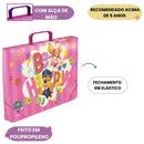 Kit Pasta Escolar Infantil Com Alça e Avental PVC Patrulha Canina Resistente Arte Criativo Durável