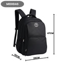 Mochila de Costas Preta Unissex Passeio Escolar Faculdade Volta Aulas Funcional Clio Original Ponto Criativo