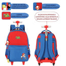 Mochila de Rodinha Escolar Jogo Super Mario Juvenil Nintendo Costas Meninos Game Espaçosa Grande Ponto Criativo