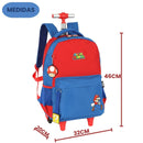 Mochila de Rodinha Escolar Jogo Super Mario Juvenil Nintendo Costas Meninos Game Espaçosa Grande Ponto Criativo