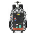 Mochila de Rodinha Escolar Jogo Super Mario Juvenil Nintendo Costas Meninos Game Espaçosa Grande Ponto Criativo