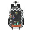 Mochila de Rodinha Escolar Jogo Super Mario Juvenil Nintendo Costas Meninos Game Espaçosa Grande Ponto Criativo
