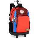Mochila de Rodinhas Super Mario Gamer Volta as Aulas Jogo Nintendo Juvenil Meninos Espaçosa Ponto Criativo