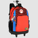 Mochila de Rodinhas Super Mario Gamer Volta as Aulas Jogo Nintendo Juvenil Meninos Espaçosa Ponto Criativo