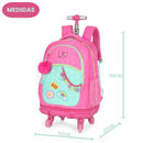 Mochila De Carrinho 360 Juvenil Volta as Aulas Escolar Espaçosa Notebook Infantil Rodinhas Ponto Criativo