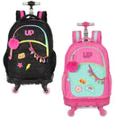 Mochila De Carrinho 360 Juvenil Volta as Aulas Escolar Espaçosa Notebook Infantil Rodinhas Ponto Criativo