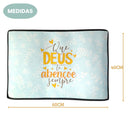 Tapete Capacho Frase que Deus te Abençoe Sempre Antiderrapante Decorativo Personalizado