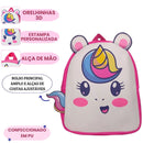 Mochila de Costas Unicornio Rosa Feminina Bolsa Escolar Meninas Volta Às Aulas Ponto Criativo