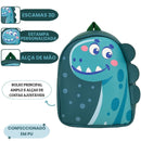 Mochila de Costas Dinossauro Verde Dino Infantil Meninos Bolsa Escolar Meninas Volta Às Aulas Ponto Criativo