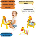 Mesa Mix Girafa Mini Projetor Mesa Led Desenho Pintar Educacional Infantil Criança