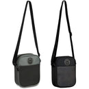 Shoulder Bag Transversal Preta Cinza Unissex Versátil Passeio Escolar Compacta Funcional Ponto Criativo