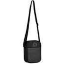 Shoulder Bag Transversal Preta Cinza Unissex Versátil Passeio Escolar Compacta Funcional Ponto Criativo