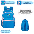 Mochila de Costas Azul Stitch Disney Juvenil Menina Escolar Passeio Estudo Volta As Aulas