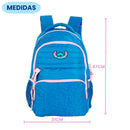 Mochila de Costas Azul Stitch Disney Juvenil Menina Escolar Passeio Estudo Volta As Aulas