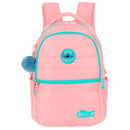 Mochila Juvenil Stitch Salmão Disney Volta às Aulas Menina Passeio Estudo Escolar Faculdade Notebook
