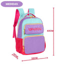 Mochila de Costas Escolar Feminina Passeio Menina Notebook Volta as Aulas Resistente Juvenil Ponto Criativo