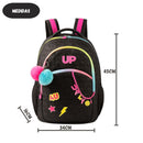 Mochila de Costas Juvenil Escolar Up4You Meninas Chaveiros Volta às Aulas Notebook Estudo Espaçosa Ponto Criativo