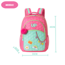 Mochila de Costas Juvenil Escolar Up4You Meninas Chaveiros Volta às Aulas Notebook Estudo Espaçosa Ponto Criativo