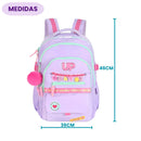 Mochila de Costas Juvenil Up4You Menina Escolar Faculdade Volta às Aulas Espaçosa Pompom Notebook Ponto Criativo
