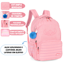 Mochila de Costas Escolar Stitch Disney Juvenil Feminino Organização Espaçosa Volta as Aulas Notebook