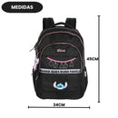 Mochila De Costas Stitch Disney Ohana Escolar Infantil Feminina Volta As Aulas Passeio Estudos Viagem