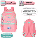 Mochila De Costas Stitch Disney Ohana Escolar Infantil Feminina Volta As Aulas Passeio Estudos Viagem