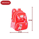 Kit Mochila de Costas e Estojo Box Moranguinho Vermelho Escolar Volta as Aulas Menina Infantil 100 Pens Clio