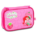 Kit Mochila de Costas Estojo Box Moranguinho Rosa Infantil Escolar Meninas Volta as Aulas