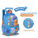 Mochila Mala Bolsa de Carrinho Costas Azul Masculino Infantil Bolofofos Clio Megalomania