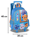Mochila Mala Bolsa de Carrinho Costas Azul Masculino Infantil Bolofofos Clio Megalomania