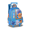 Mochila Mala Bolsa de Carrinho Costas Azul Masculino Infantil Bolofofos Clio Megalomania