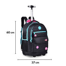 Mochila de Carrinho Mala Bolsa Ciano Rosa Meninas Juvenil Escolar Luluca Clio Megalomania