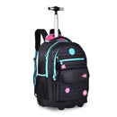 Mochila de Carrinho Mala Bolsa Ciano Rosa Meninas Juvenil Escolar Luluca Clio Megalomania